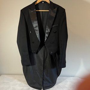 Black tux and tails jacket, a classic look for cosplay or costume